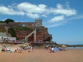 Beach holidays Devon: Sidmouth Beach at Jacob's Ladder