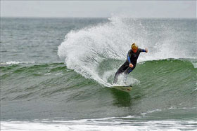 surfing in Devon